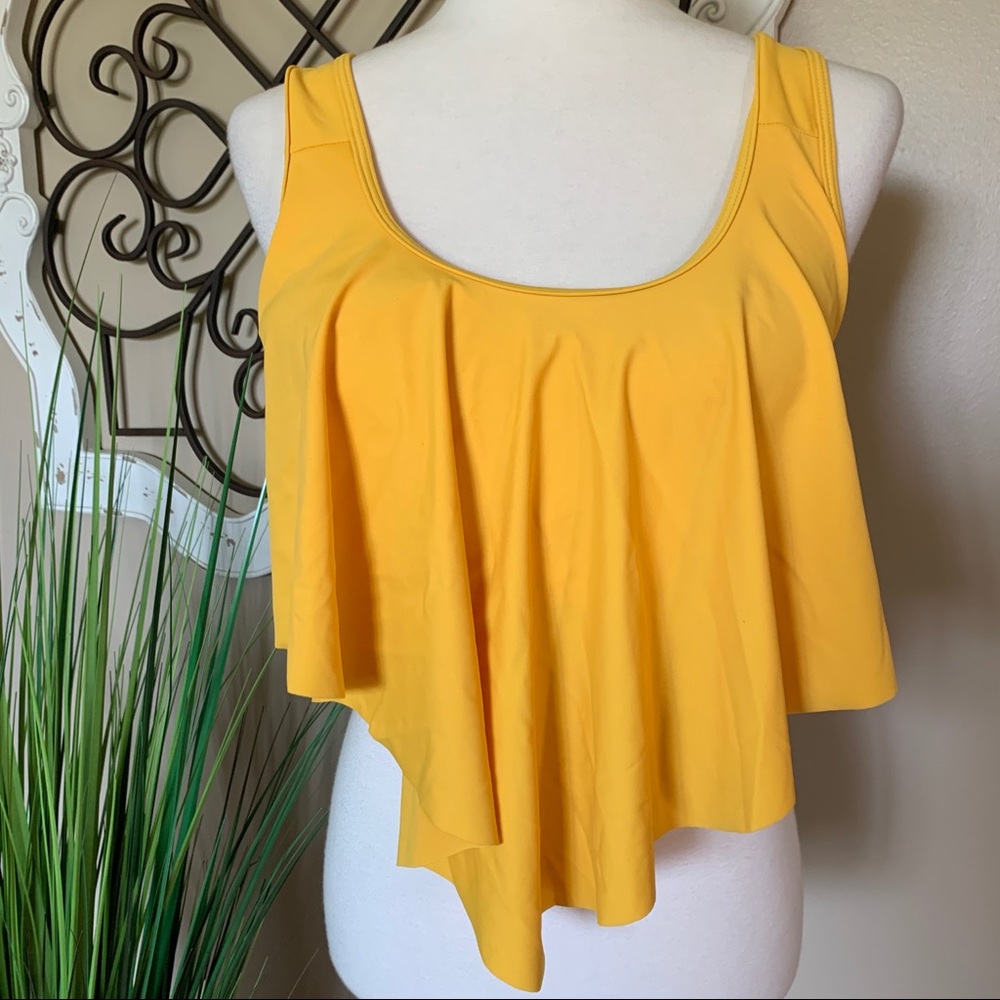 NEW! MARINAVIDA Size Large Yellow Bikini Swimsuit Top